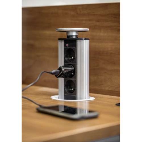 ENCHUFE P/MUEBLE EMPOTRADO VERTIKAL D.100 NEGRO... 2